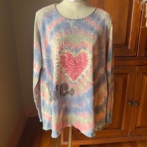 Magnolia Pearl Cotton Jersey Love Tie Dye Appliqué Dylan in Enamored